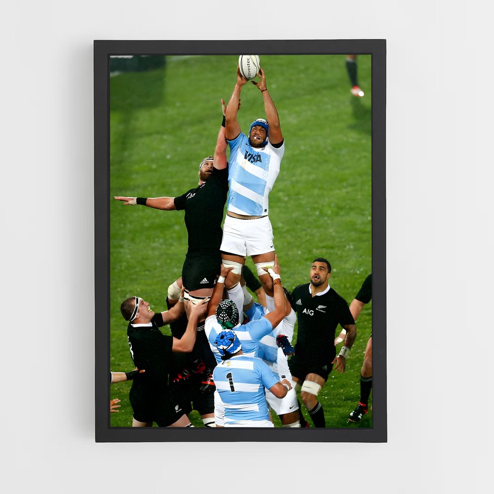 Poster Argentins en Action – affiche Rugby (vue 2)